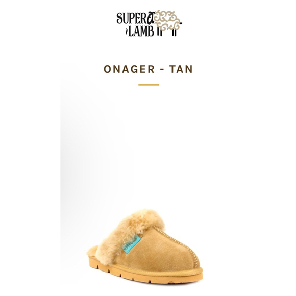 Women's Superlamb Slippers, Tan, 9M - Picture 3 of 8